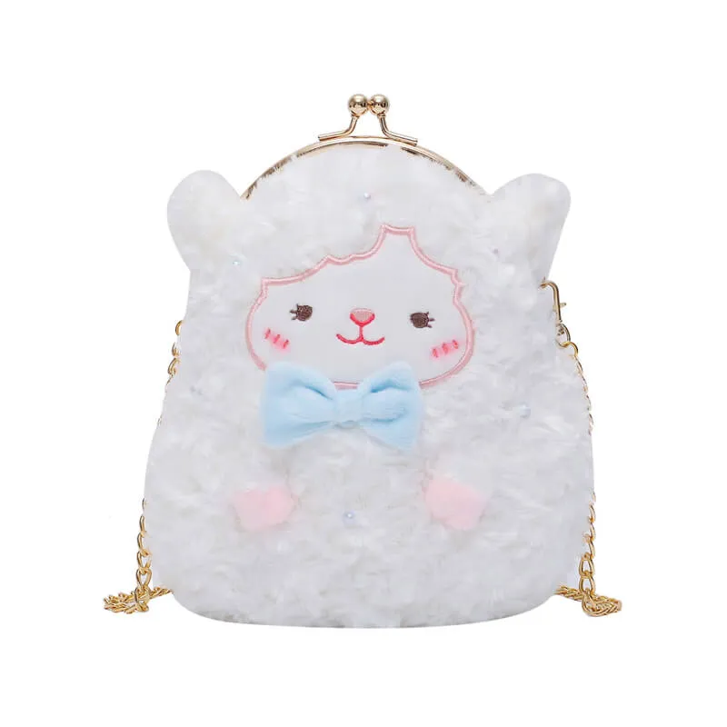 Shoulder Bag BY8023 Cute Lamb Plush