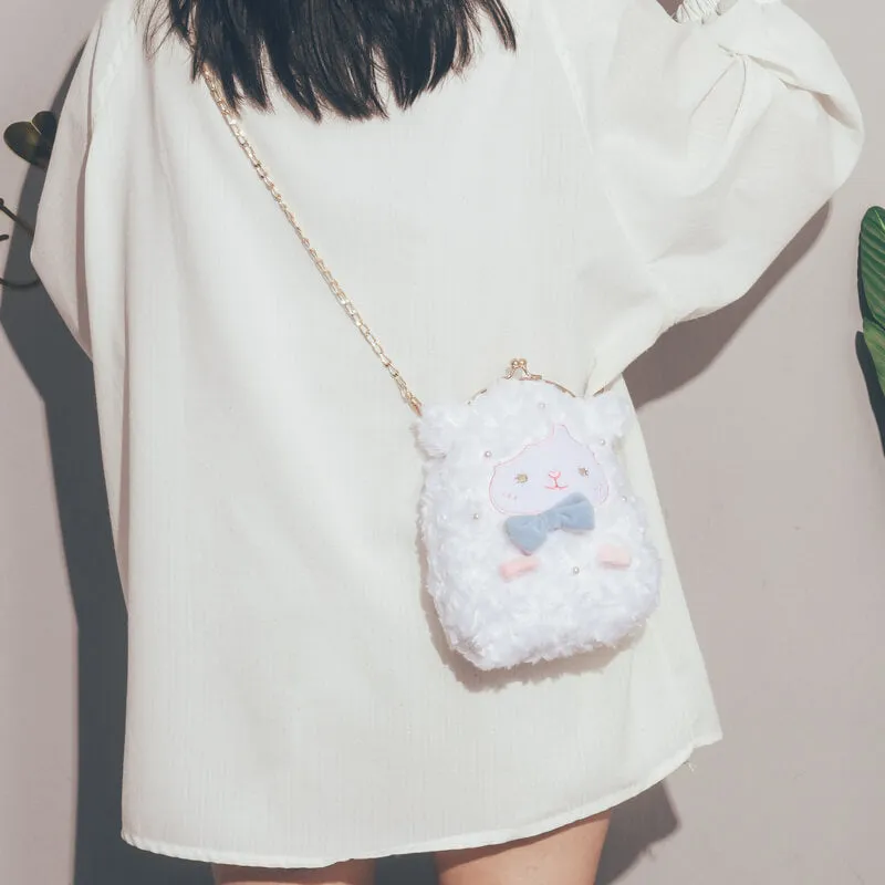 Shoulder Bag BY8023 Cute Lamb Plush