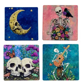 David Lozeau Skeleton Coasters Set