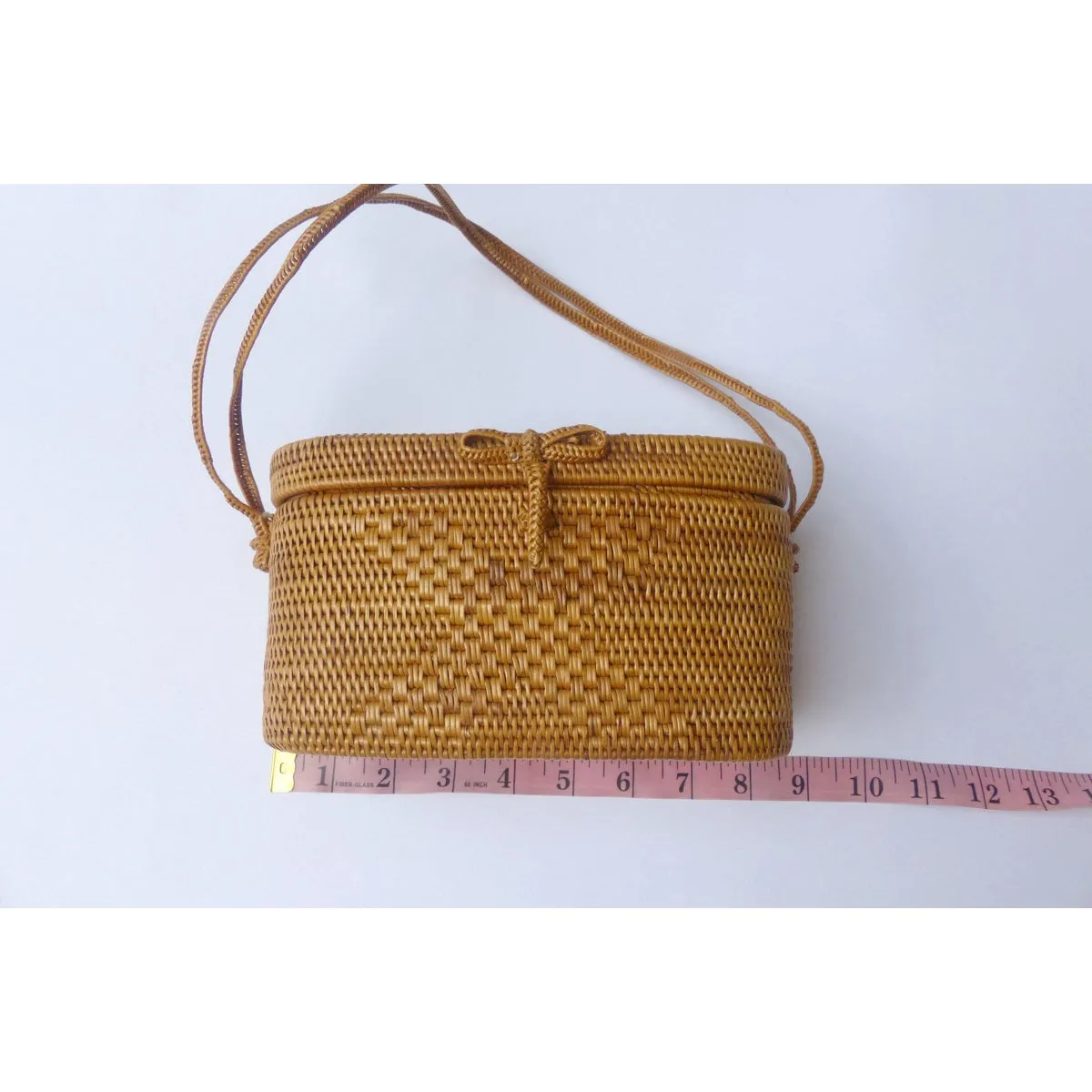 Decorated Wicker Basket Bag