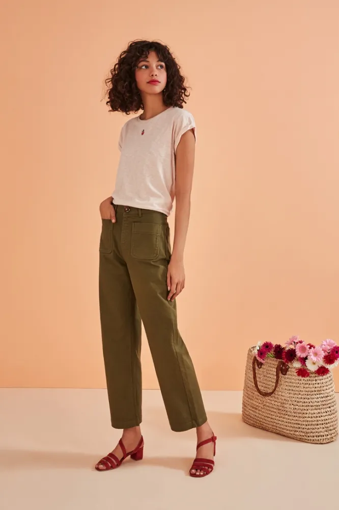 des petits hauts Lubinouci Jeans Prairie Green