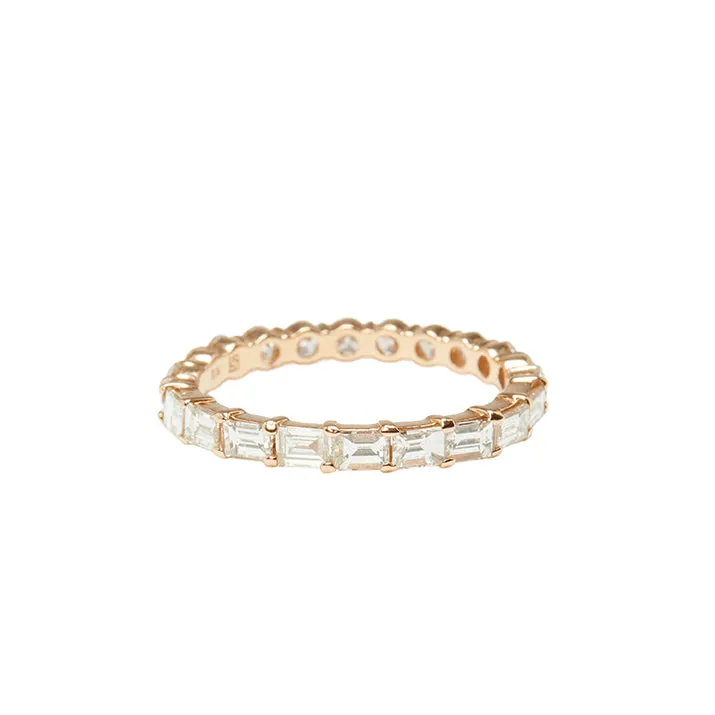 Diamond Eternity Band with Baguette and Round Stones