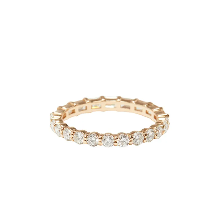 Diamond Eternity Band with Baguette and Round Stones