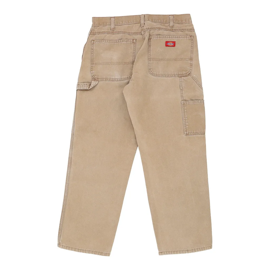 Dickies Carpenter Trousers - 31W 28L Beige Cotton