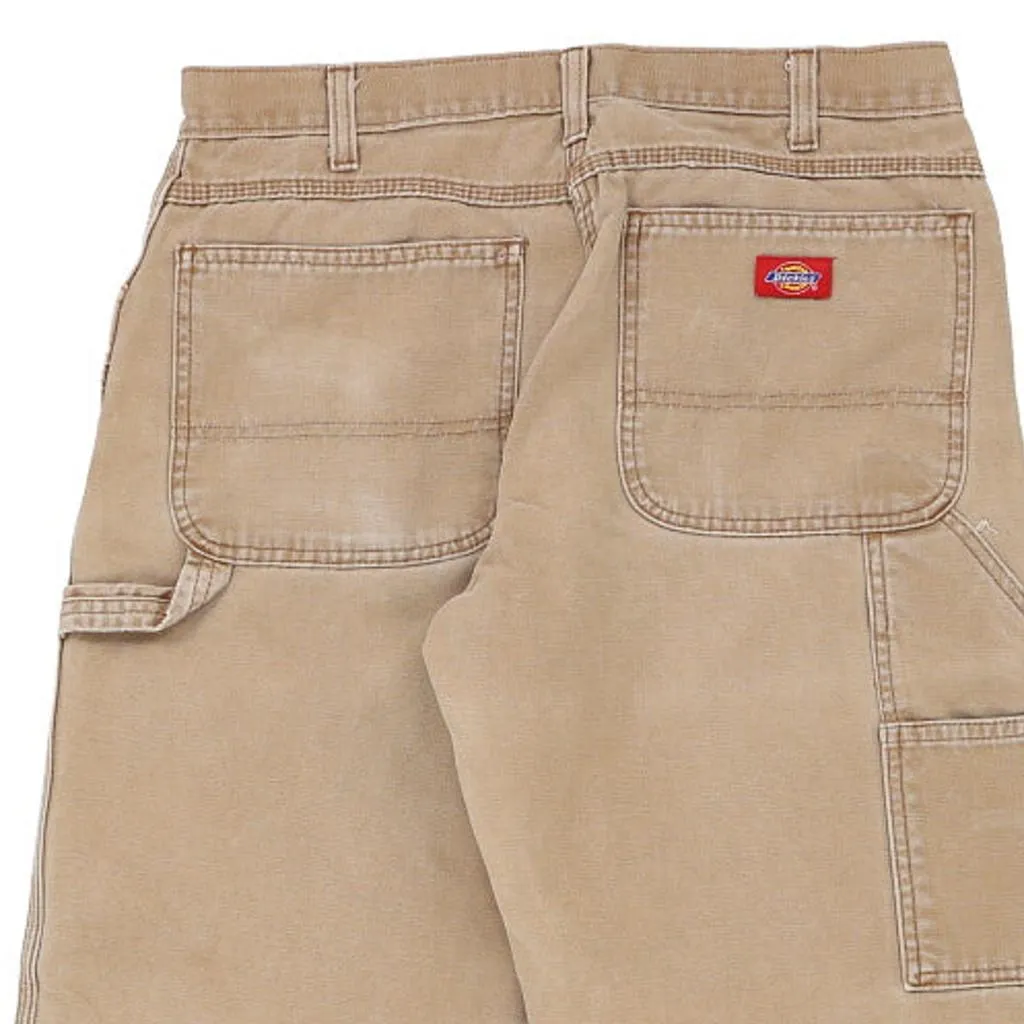 Dickies Carpenter Trousers - 31W 28L Beige Cotton