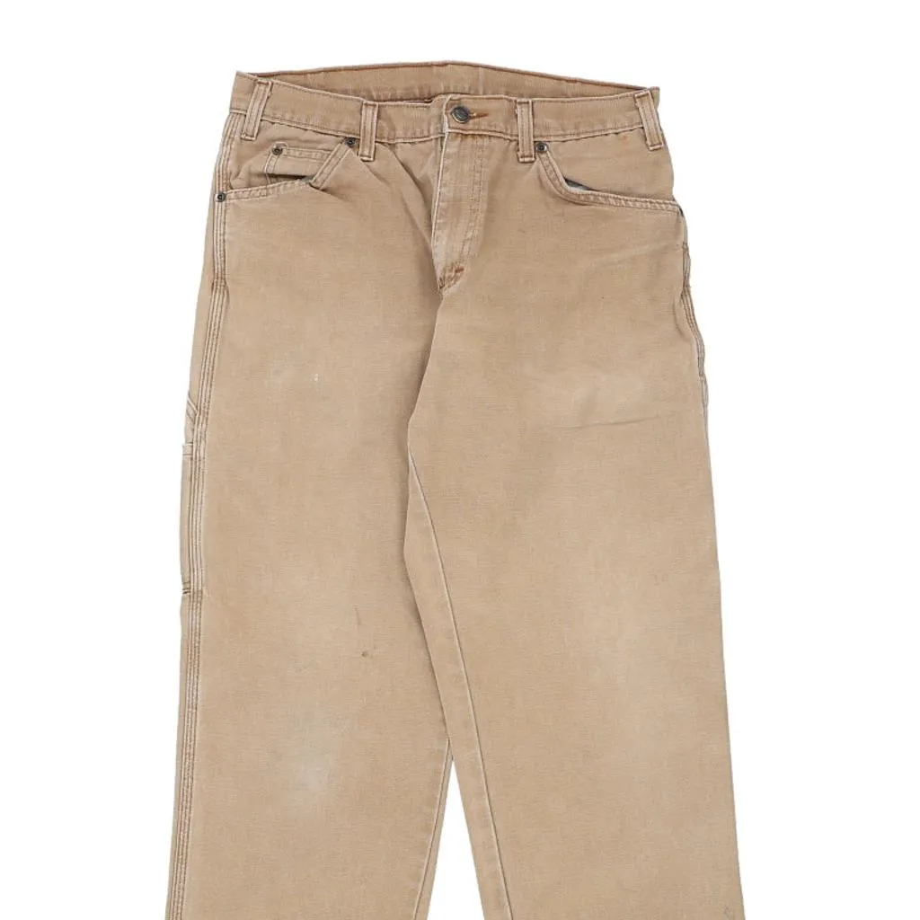 Dickies Carpenter Trousers - 31W 28L Beige Cotton