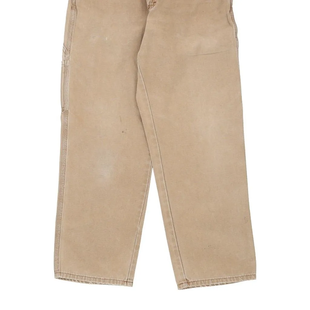 Dickies Carpenter Trousers - 31W 28L Beige Cotton