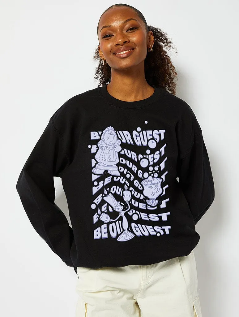 Disney Be Our Guest Sweatshirt in Black