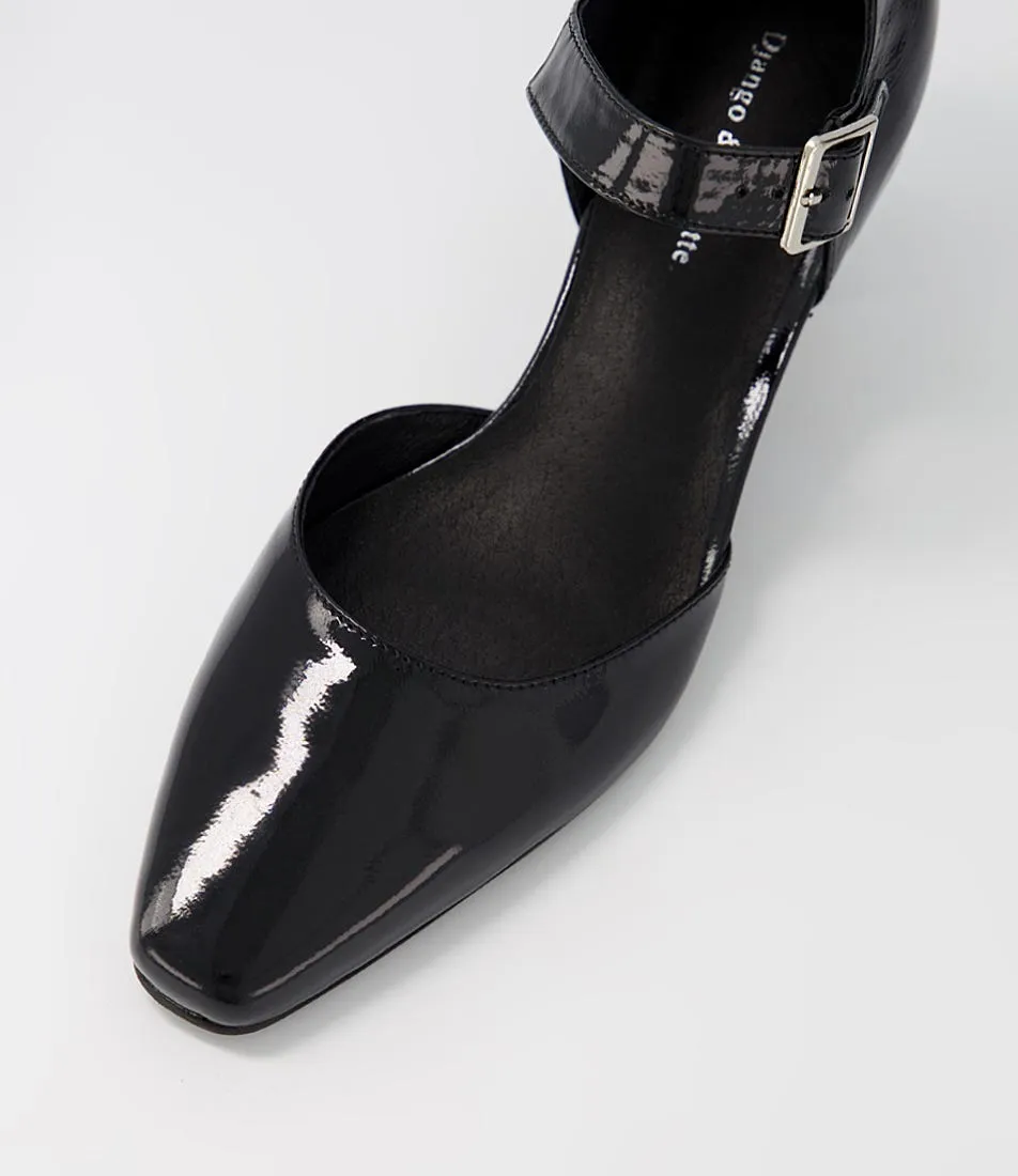 DJANGO & JULIETTE Cadoc Black Patent Leather Heels