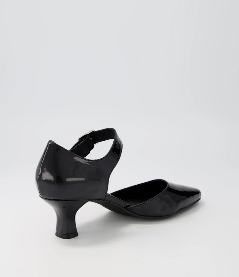 DJANGO & JULIETTE Cadoc Black Patent Leather Heels