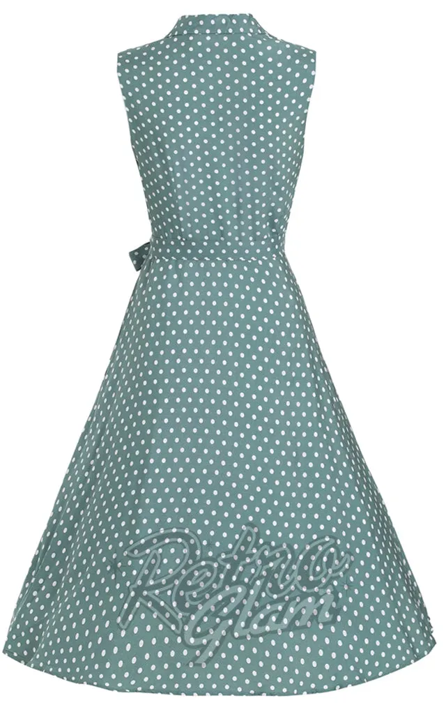 Green Polka Dot Poppy Shirt Dress