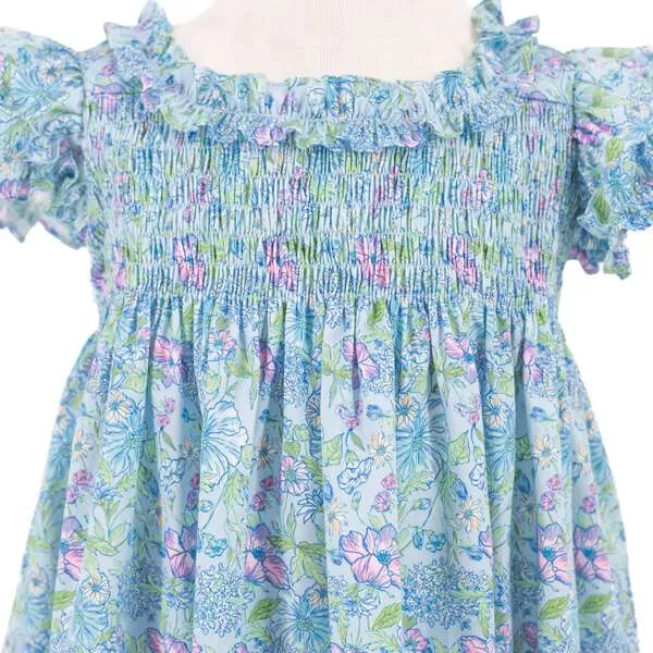 Dondolo Gardenia Girl Dress, Blue