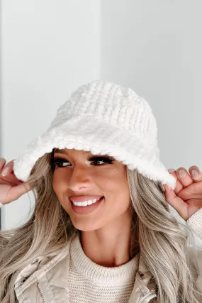 Doorbuster- Warm & Fuzzy Feelings Faux Fur Bucket Hat (Ivory)