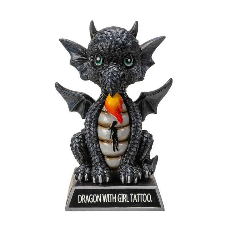 Dragon with a Girl Tattoo Figurine