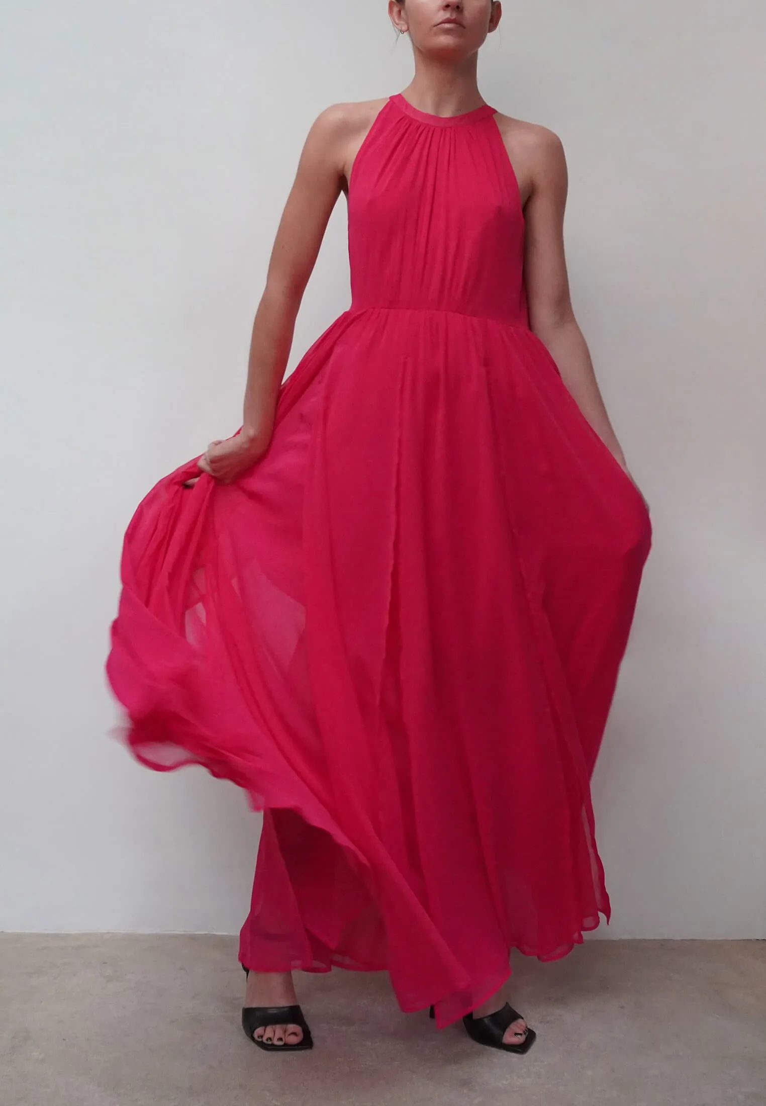 DUSK DRESS HOT PINK