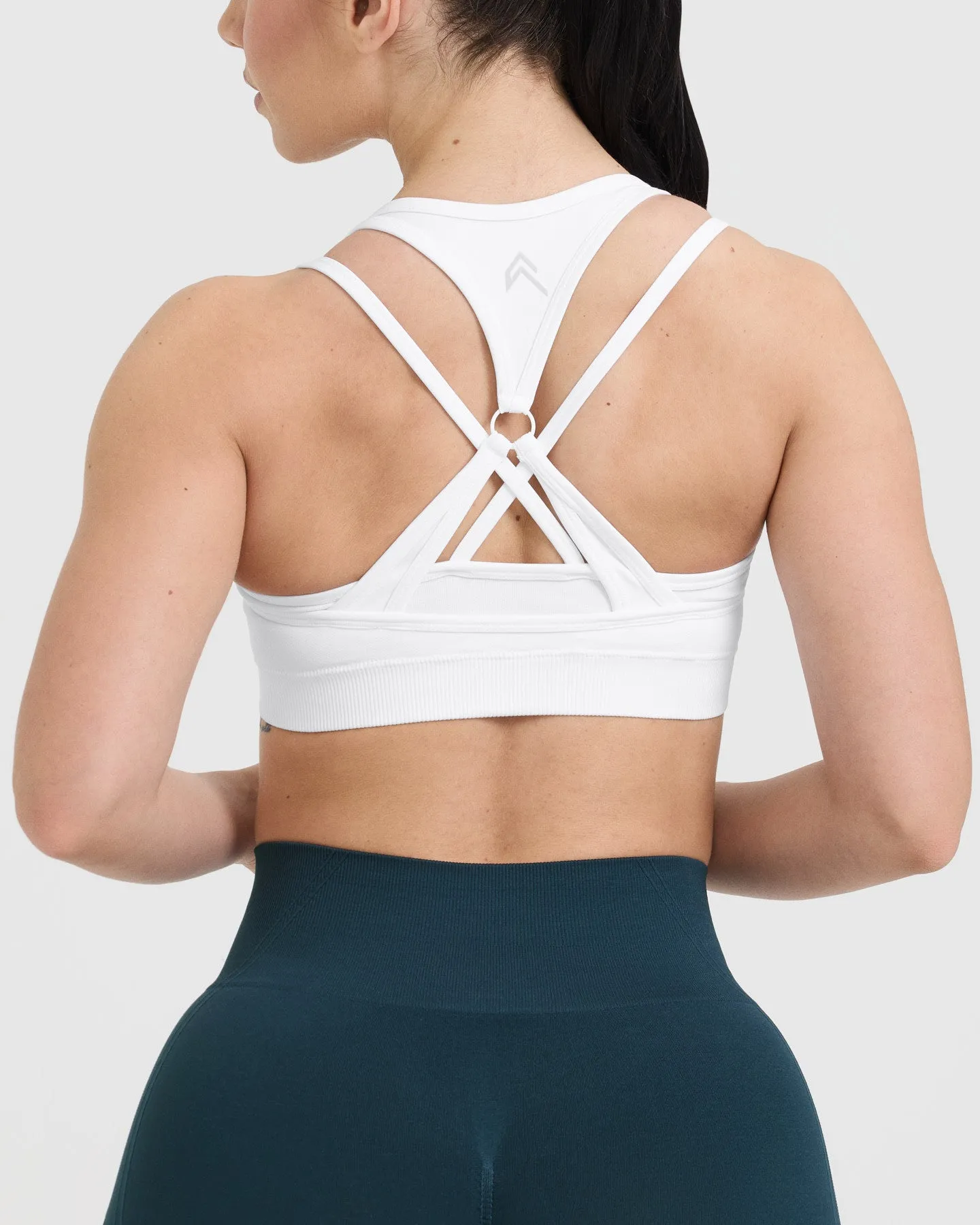 White Layered Seamless Sports Bra