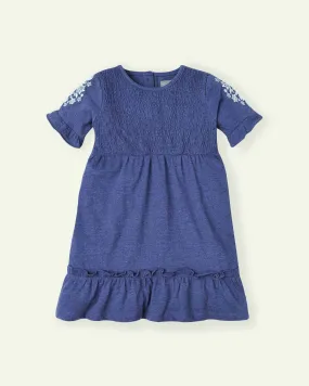 Midnight Blue Embroidered Dress