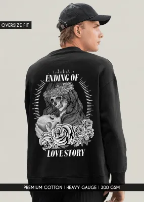 Ending Of Love Men Drop Shoulder Premium Terry Sweatshirt