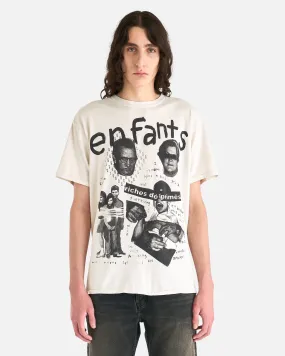 Enfants Riches Deprimes Fat Kid T-Shirt in Faded Ivory