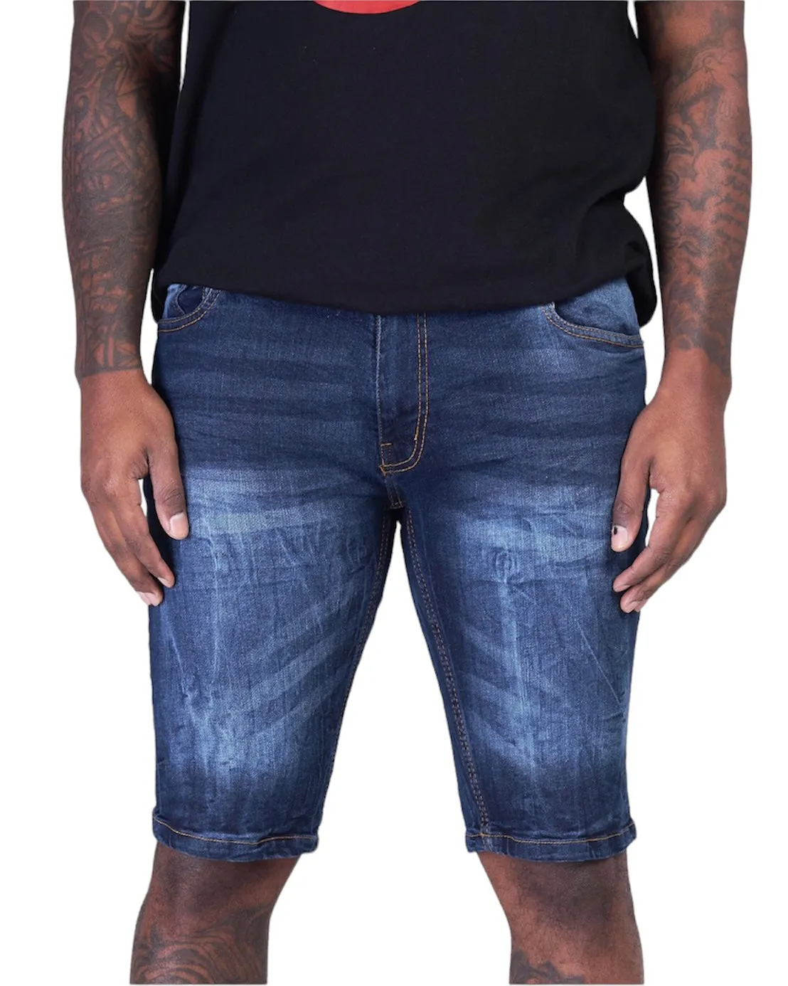 EVOLUTION MEN'S SIMPLE PRIME S.BLUE DENIM SHORTS