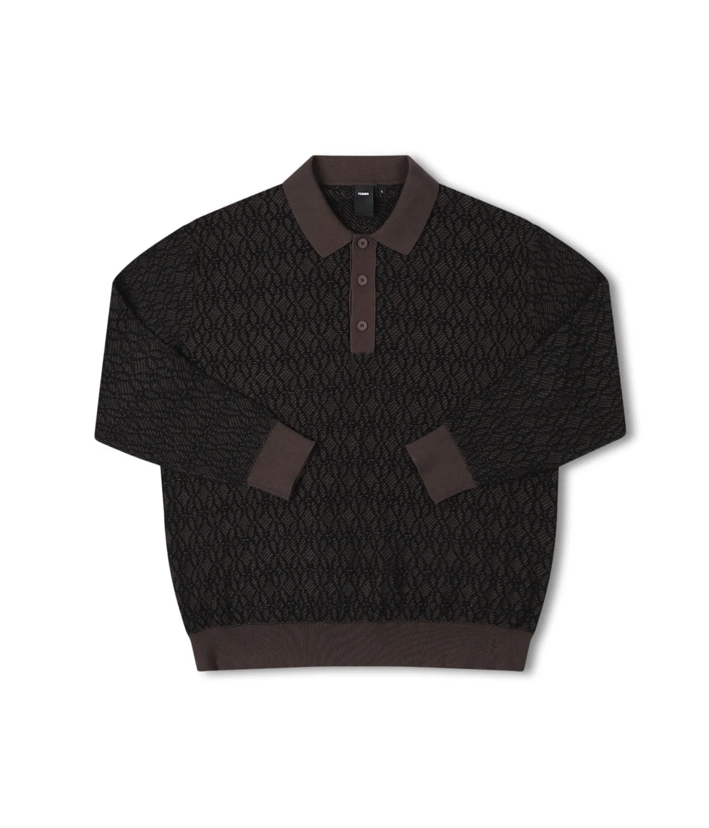 EXPANSION KNIT POLO // BROWN