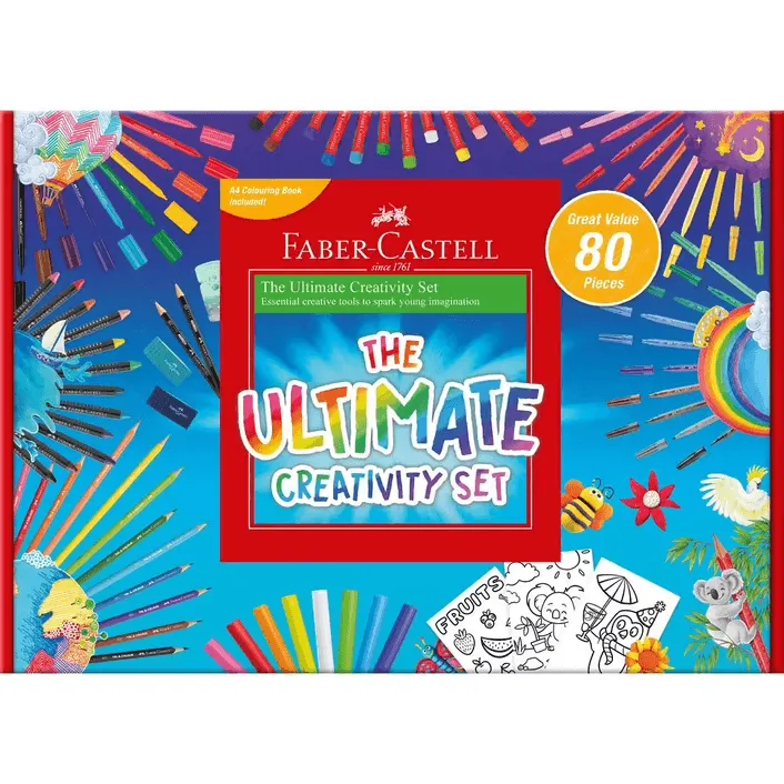 Faber-Castell 80pc Ultimate Creativity Set Book/Pencils/Markers/Pastels/Crayons/Clay