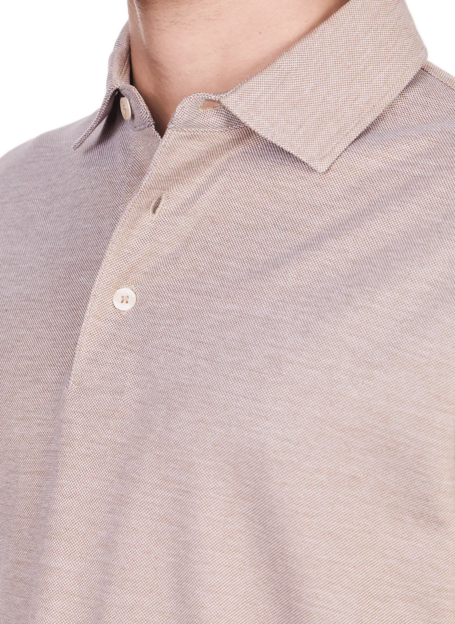 FACONNABLE   Cotton polo shirt  - Beige