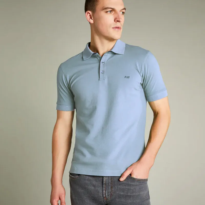 Fay Polo Stretch Azzurro