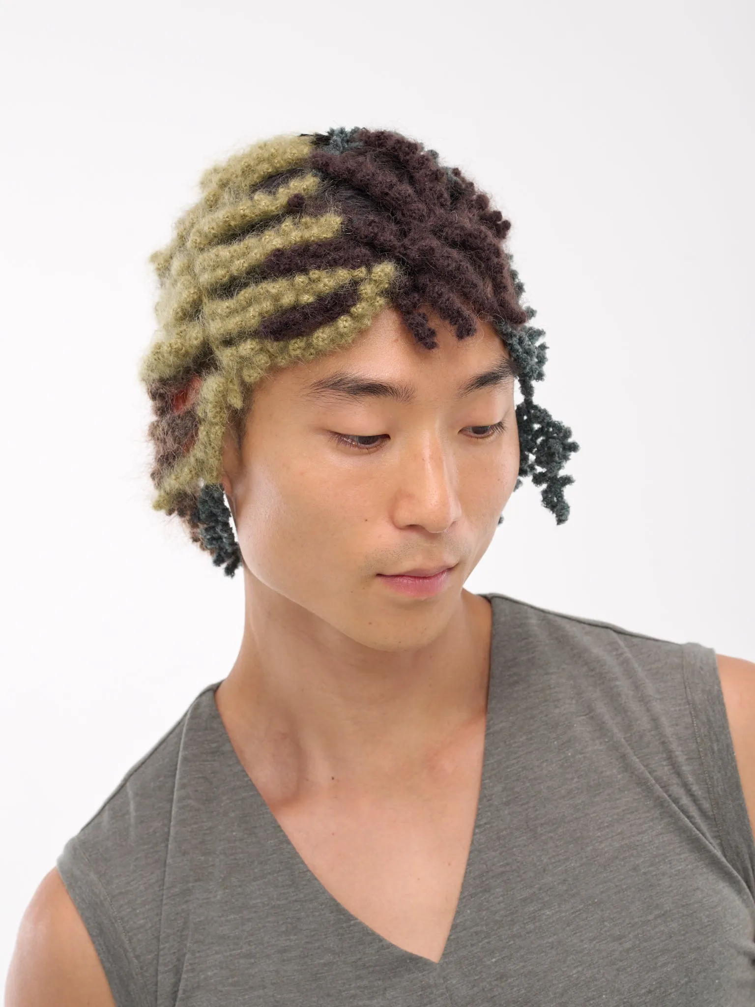 Fern Crochet Hat (230010-KHAKI-MULTI)