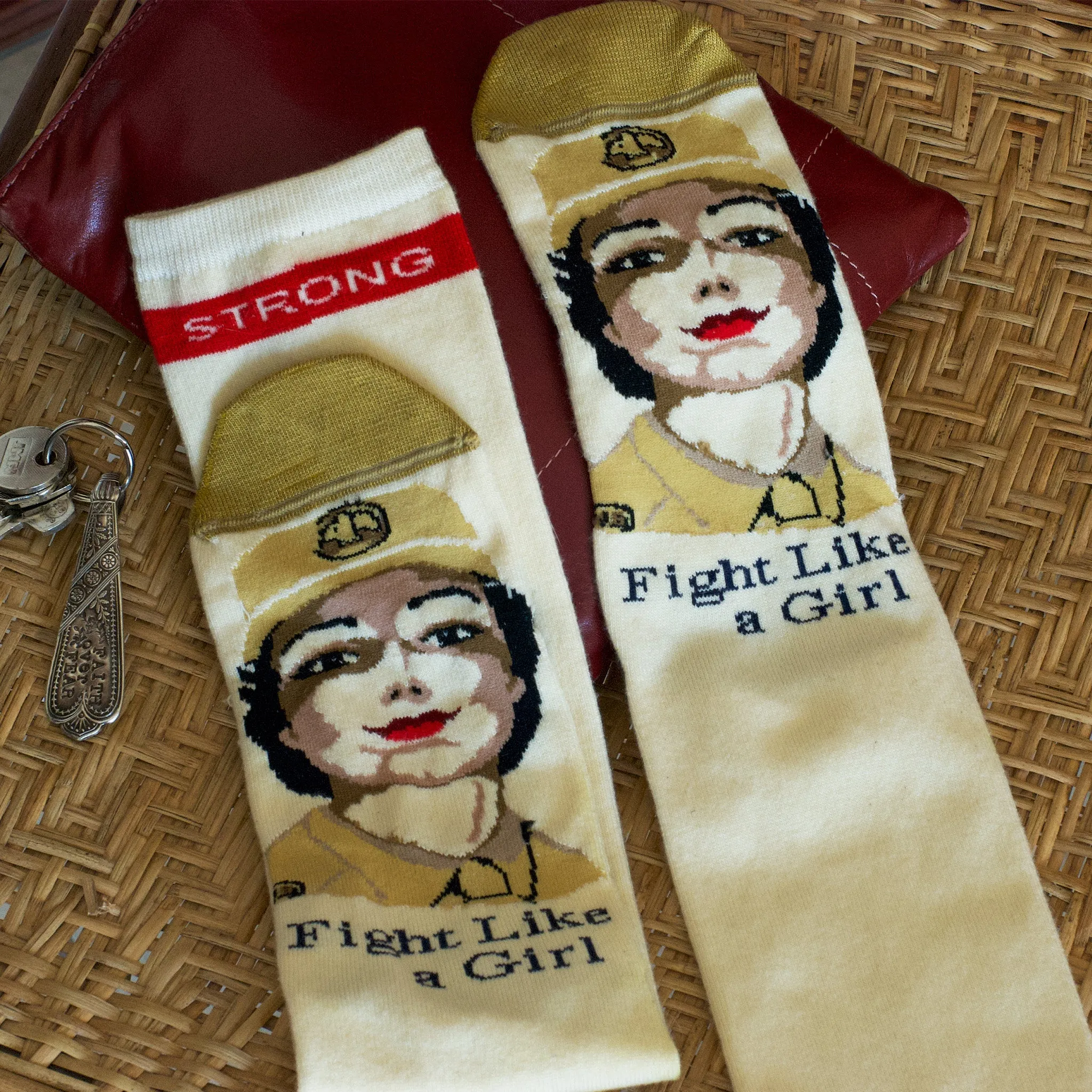 Fight Like a Girl Knee Socks