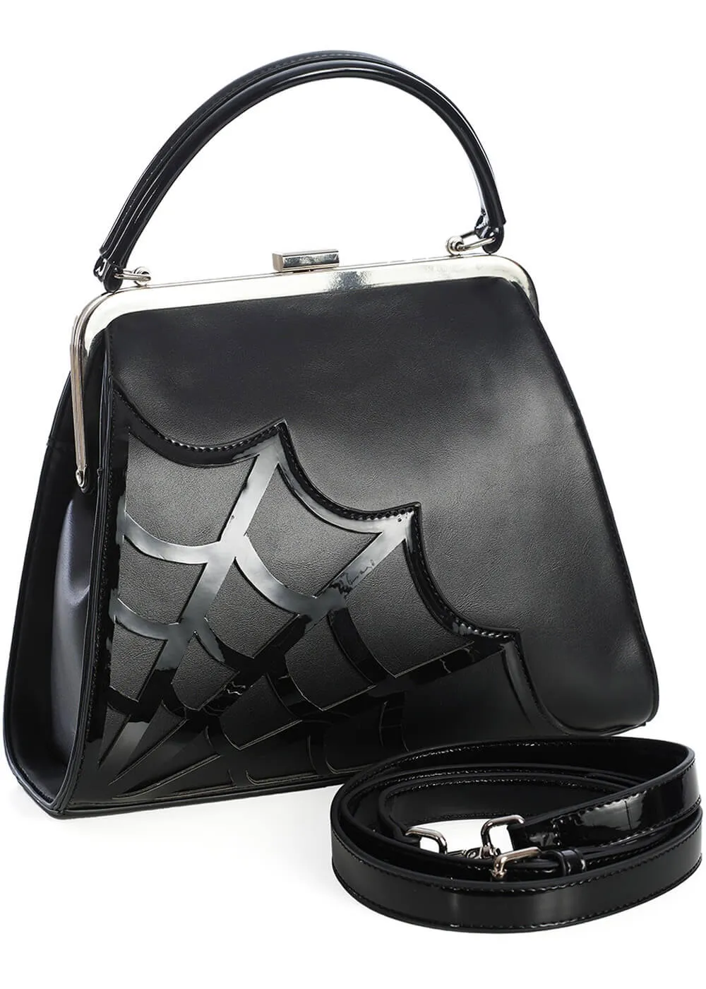 Black Twilight Time Spiderweb Bag