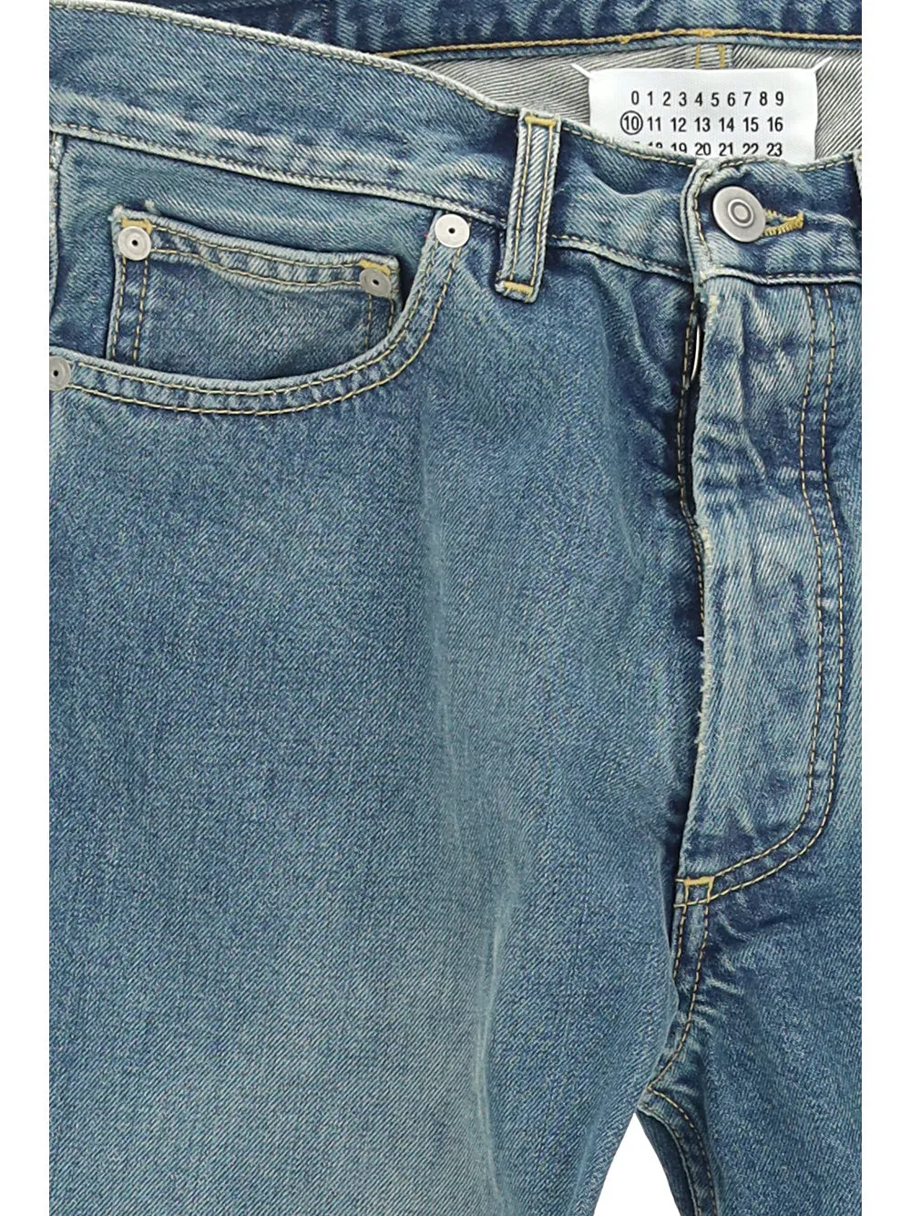 Maison Margiela Straight Leg Jeans with Four-Stitch Detail