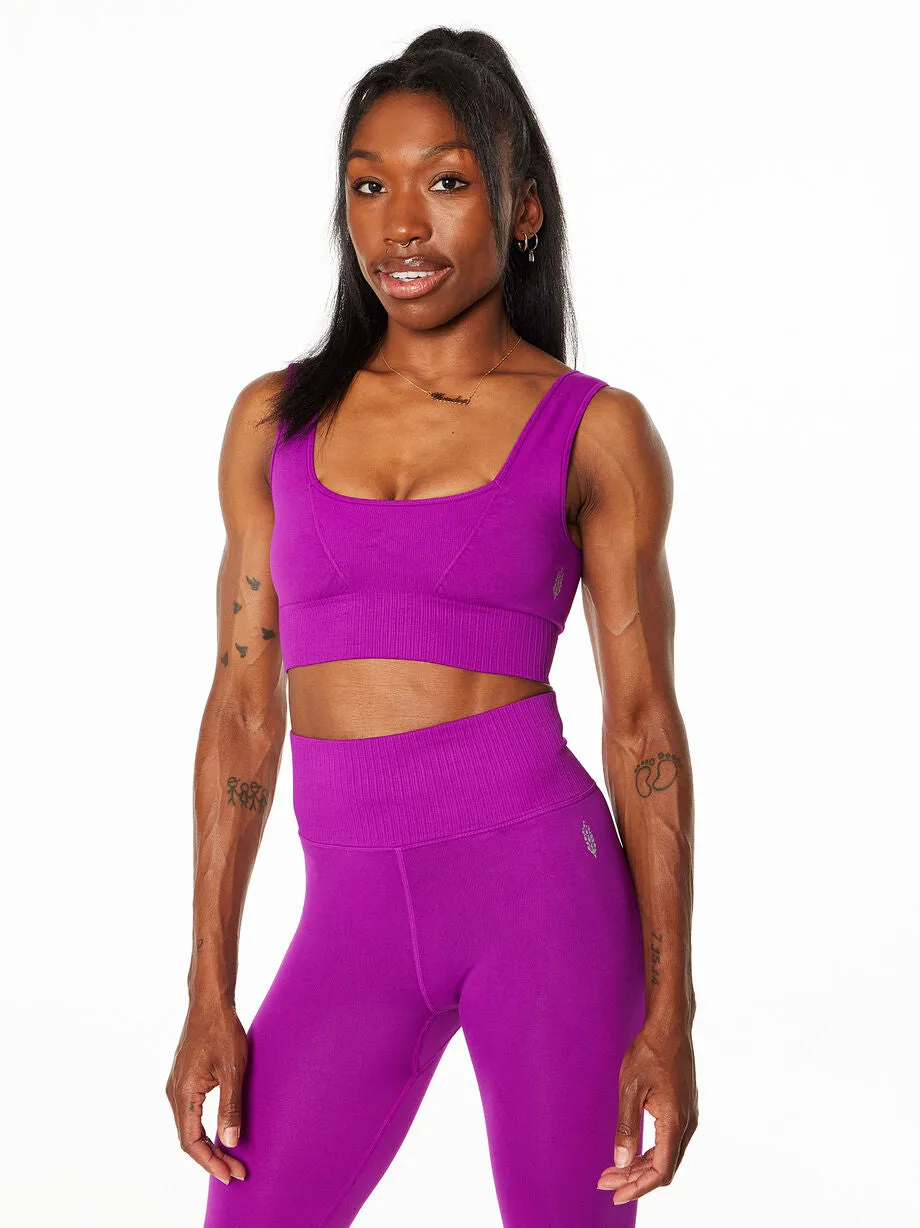 FP Movement | Good Karma Square-Neck Bra | Ultra Violet