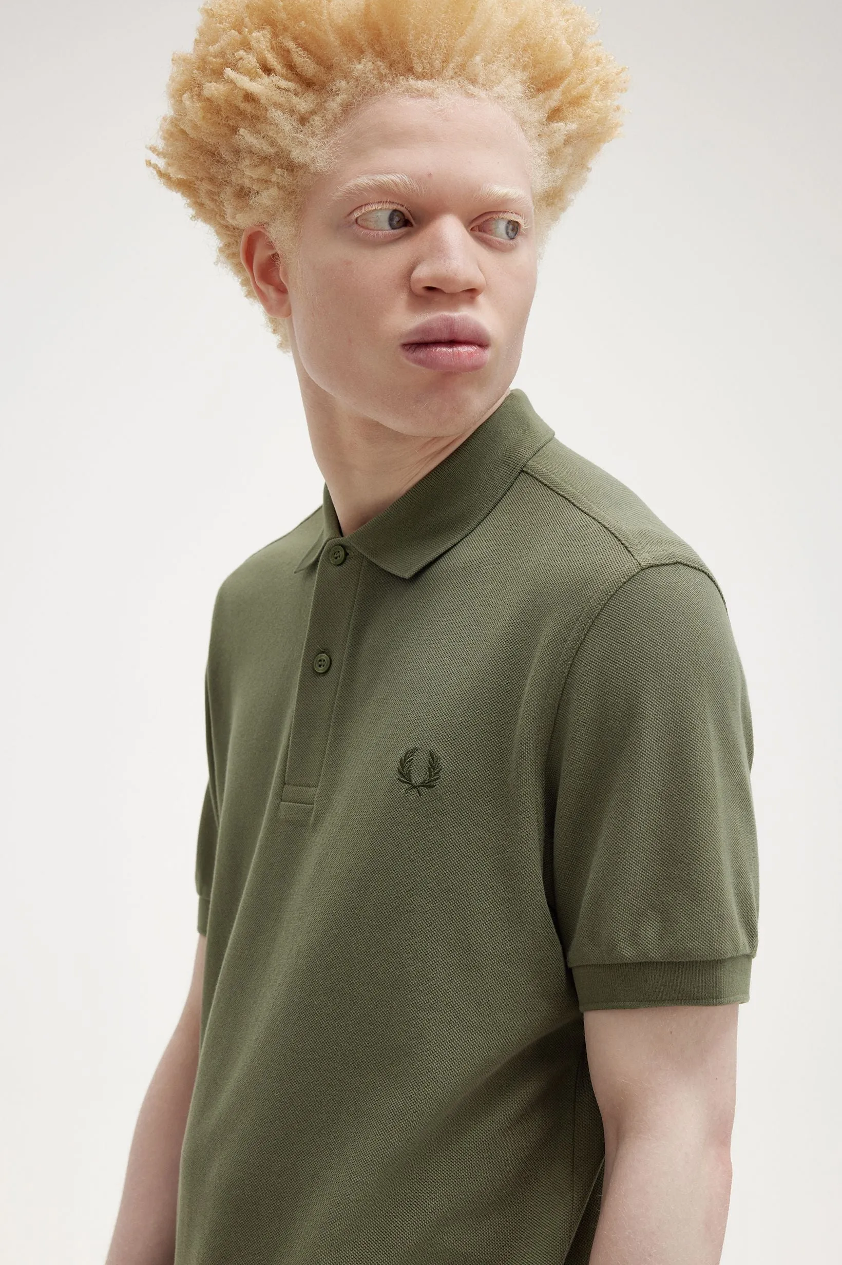 Fred Perry Plain Polo Shirt Laurel/Green