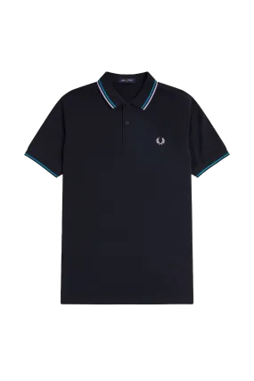 Fred Perry Twin Tipped SS Polo Navy/Blue/Violet