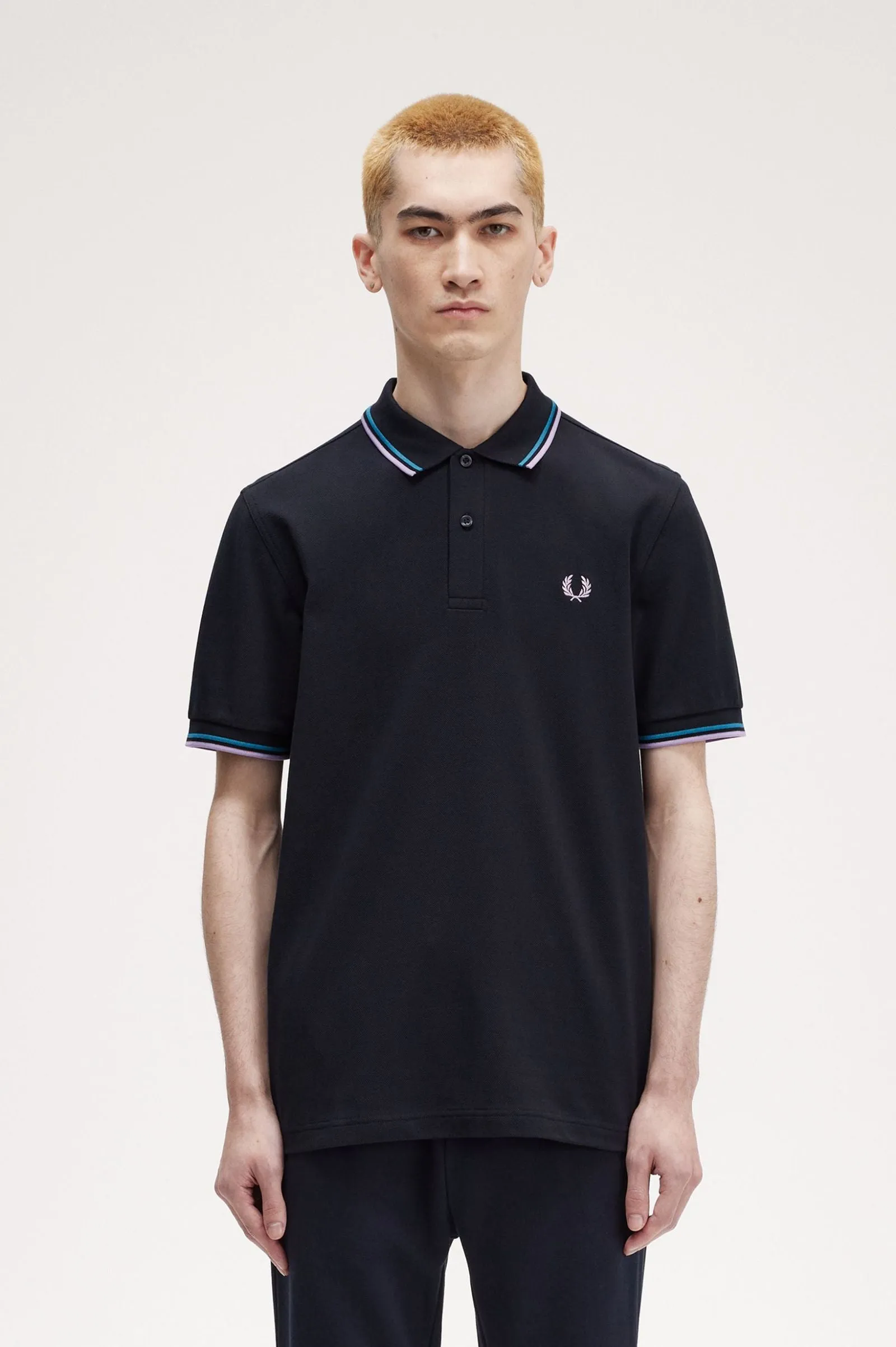 Fred Perry Twin Tipped SS Polo Navy/Blue/Violet