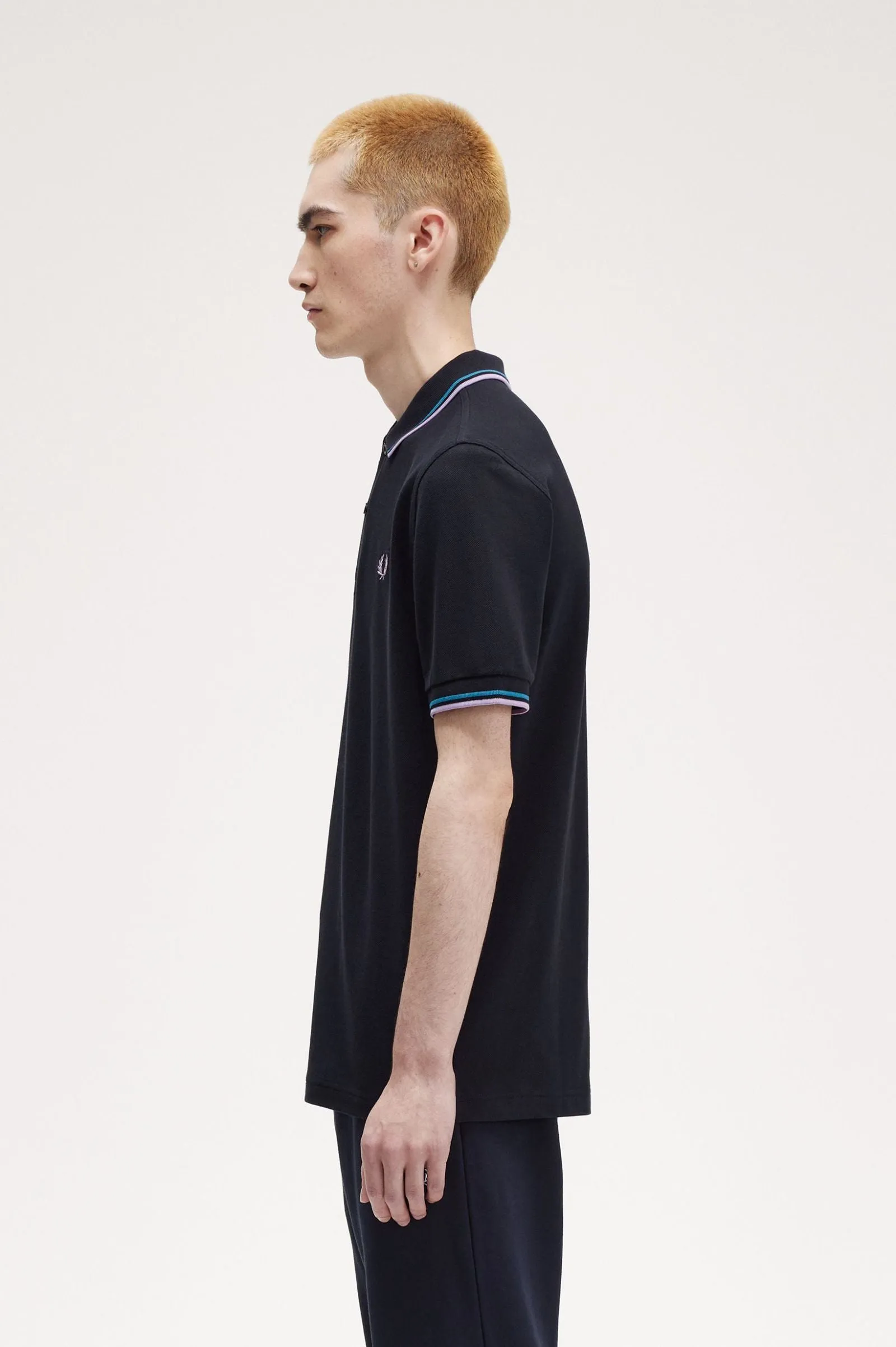 Fred Perry Twin Tipped SS Polo Navy/Blue/Violet