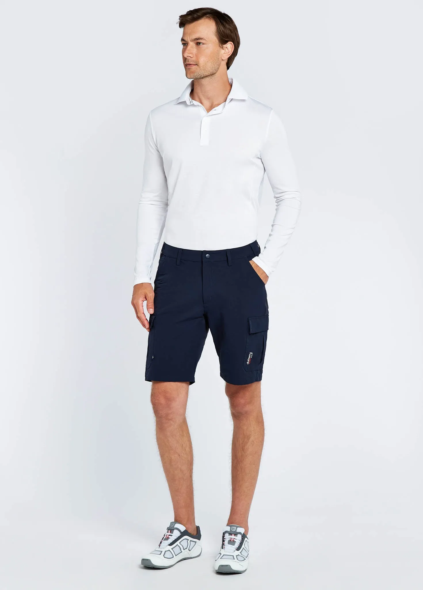 Freshford Mens Long-sleeved Polo - White