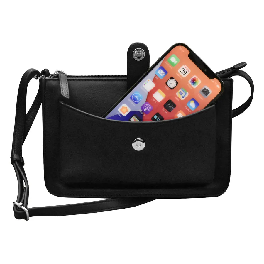 Front Pocket Phone Bag in Black