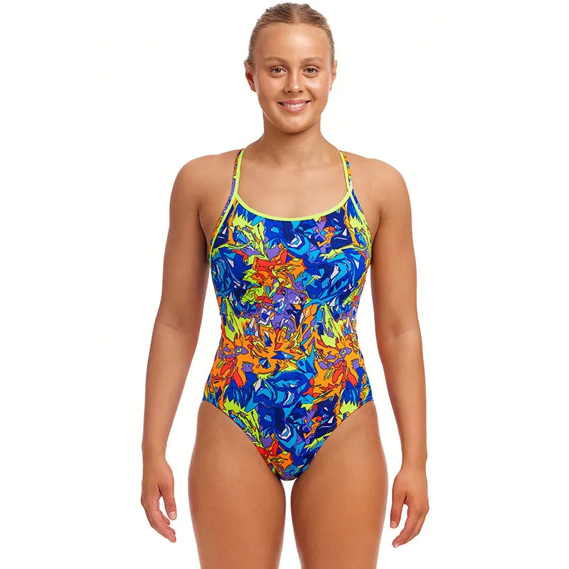 Funkita - Mixed Mess - Ladies Eco Diamond Back One Piece