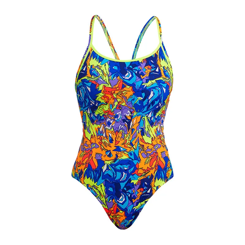 Funkita - Mixed Mess - Ladies Eco Diamond Back One Piece