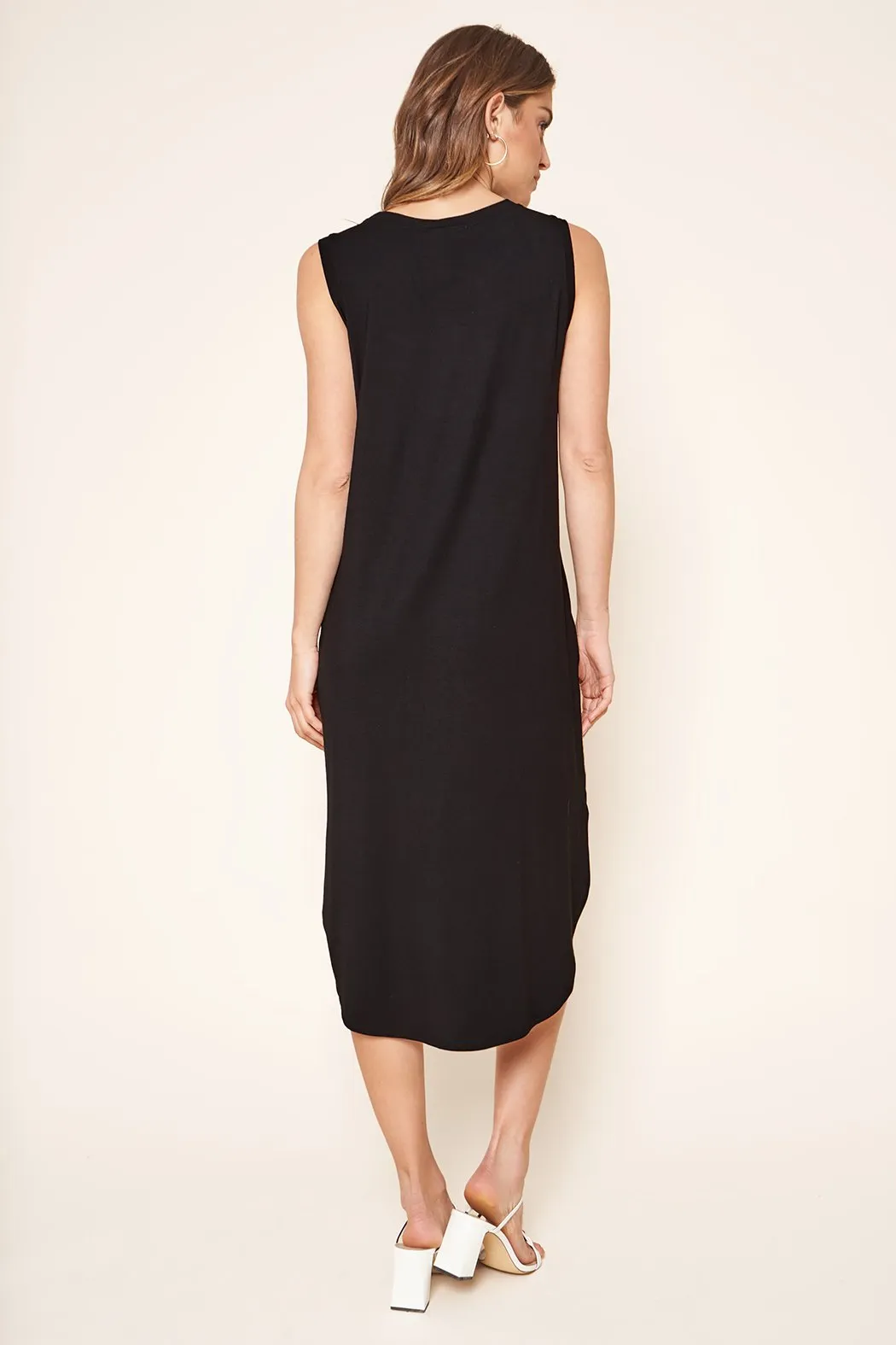 Gabbi Midi Shift Jersey Knit Dress