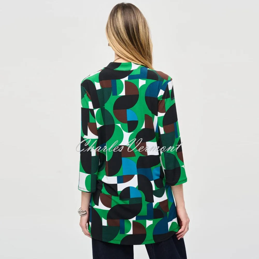 Geometric Print Tunic Top by Joseph Ribkoff