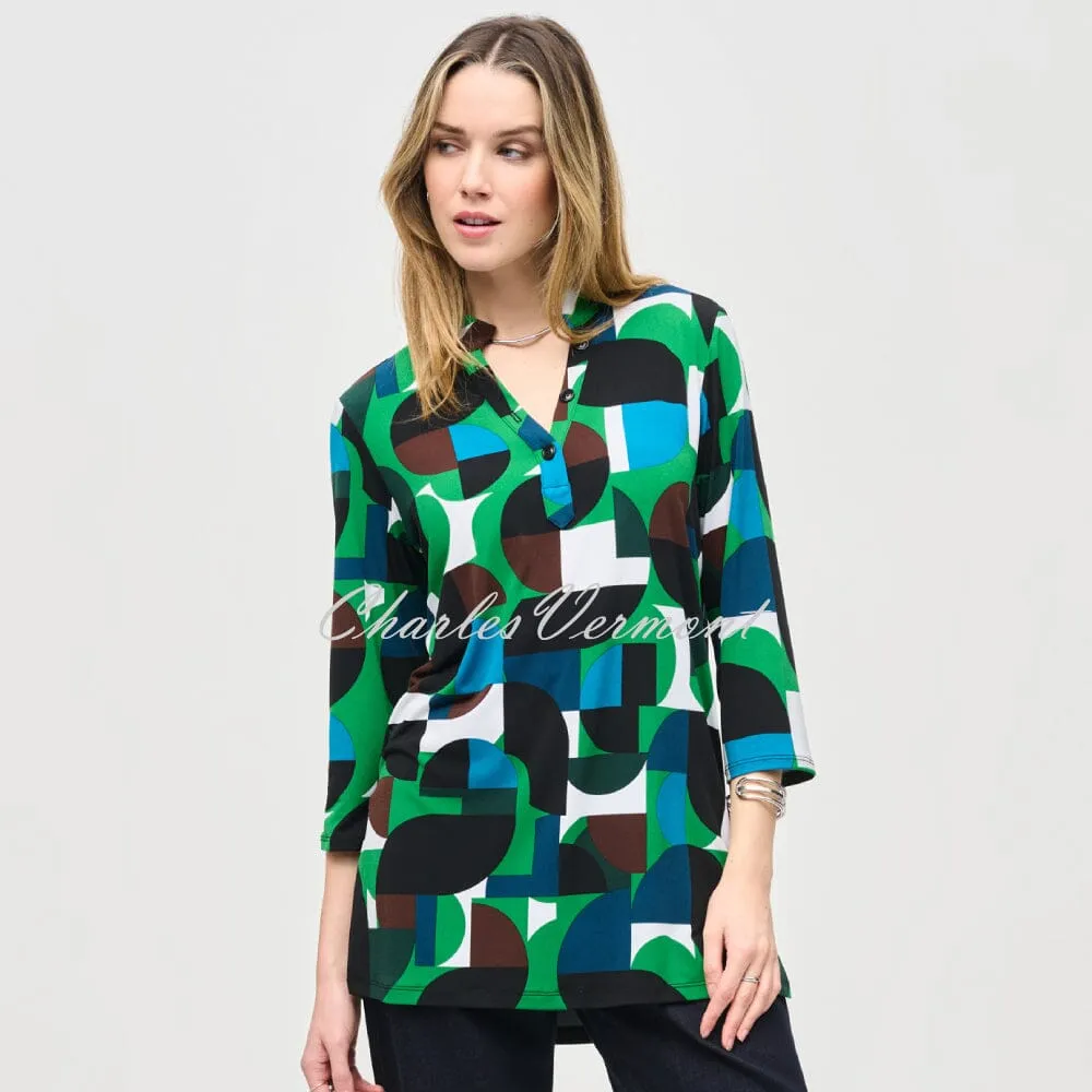 Geometric Print Tunic Top by Joseph Ribkoff