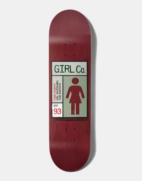 Girl Bannerot Grid Box G027 Skateboard Deck - 8.25