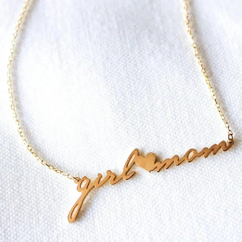 Script Necklace for Moms Girl