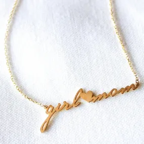 Script Necklace for Moms Girl