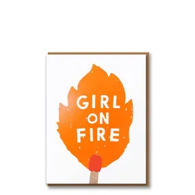 Girl On Fire Card