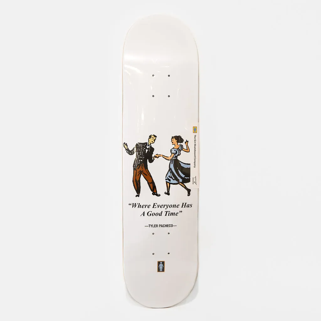 Girl Skateboards - 8.0 Tyler Pacheco Good Time Skateboard Deck - White