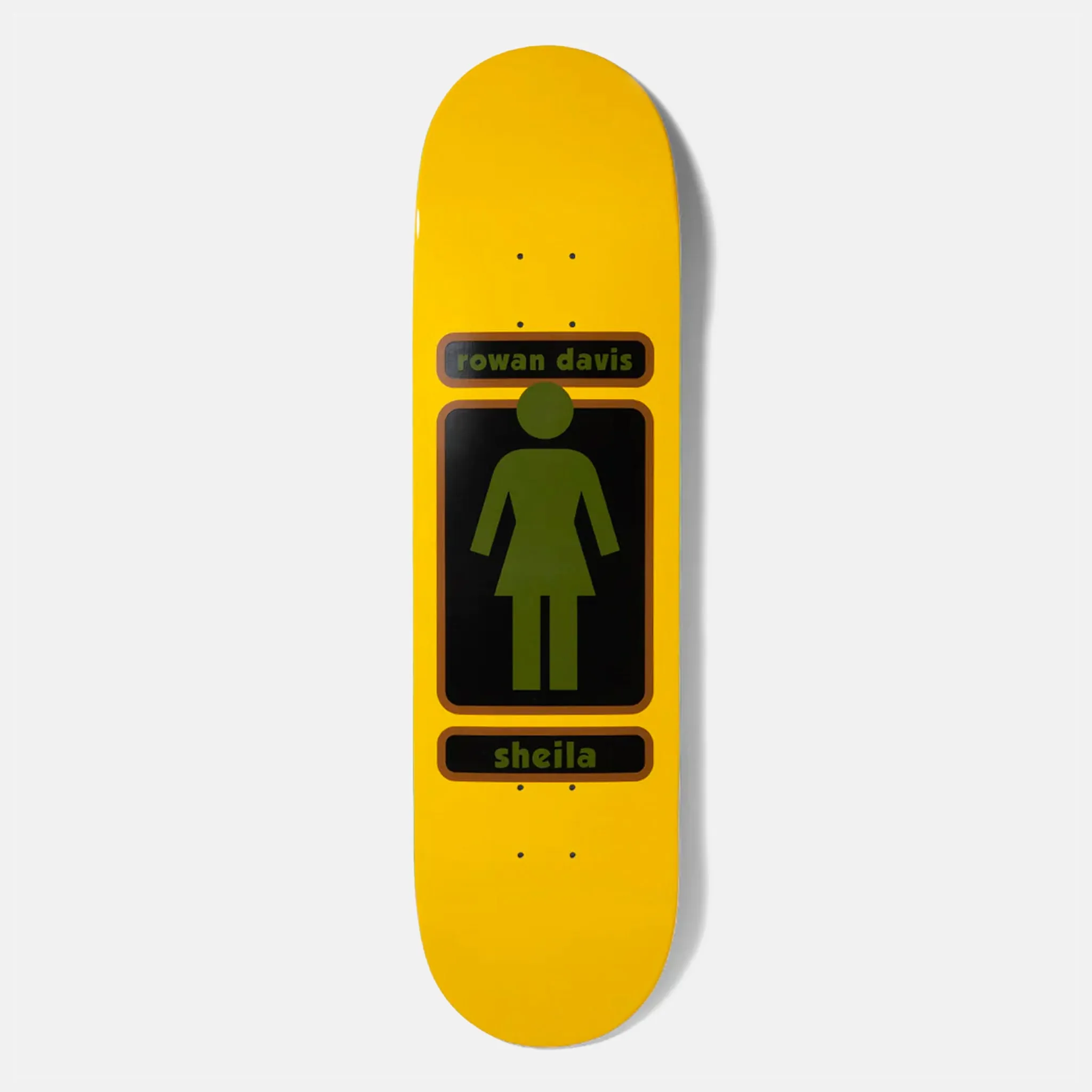 Girl Skateboards - 8.5 Rowan Davis 93 Til Skateboard Deck - Yellow